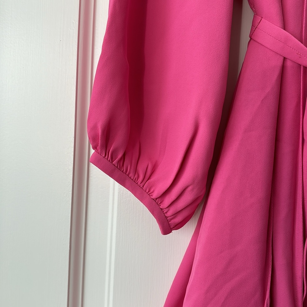 Vibrant, peony pink Ann Taylor spring dress - Picture 4 of 7